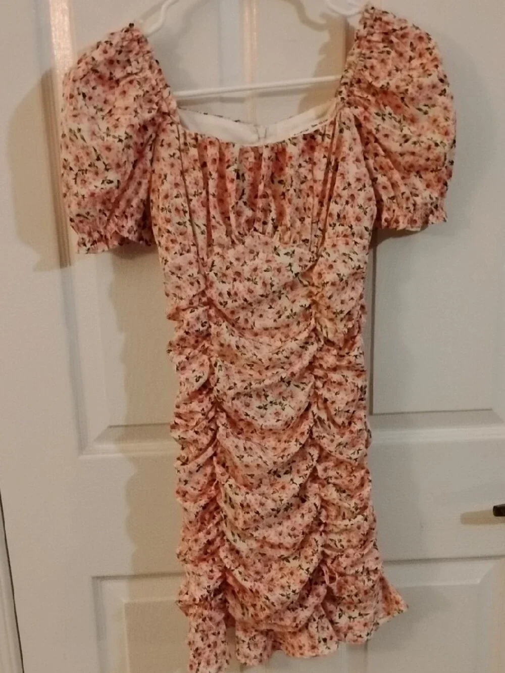 SHEIN White Dress with Pink Floral Print - Kids
